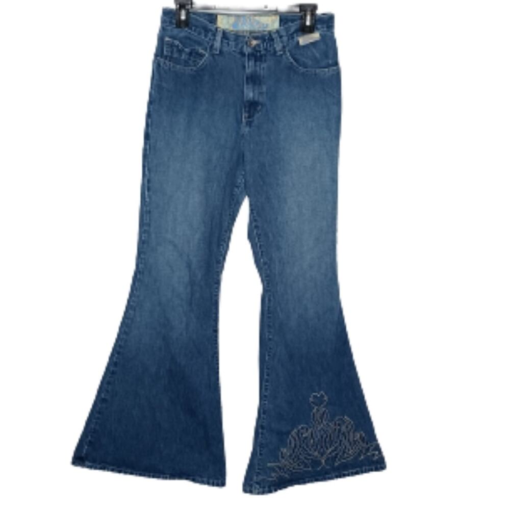 JNCO Vintage Bellbottom Embroidered Jeans